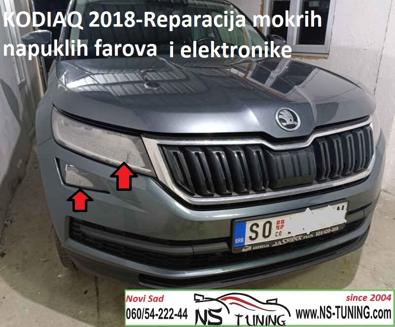skoda kodiaq 2017 2018 2019 2020 rosi far pun vode  ne radi reparacija novi sad ns tuning kodiranje